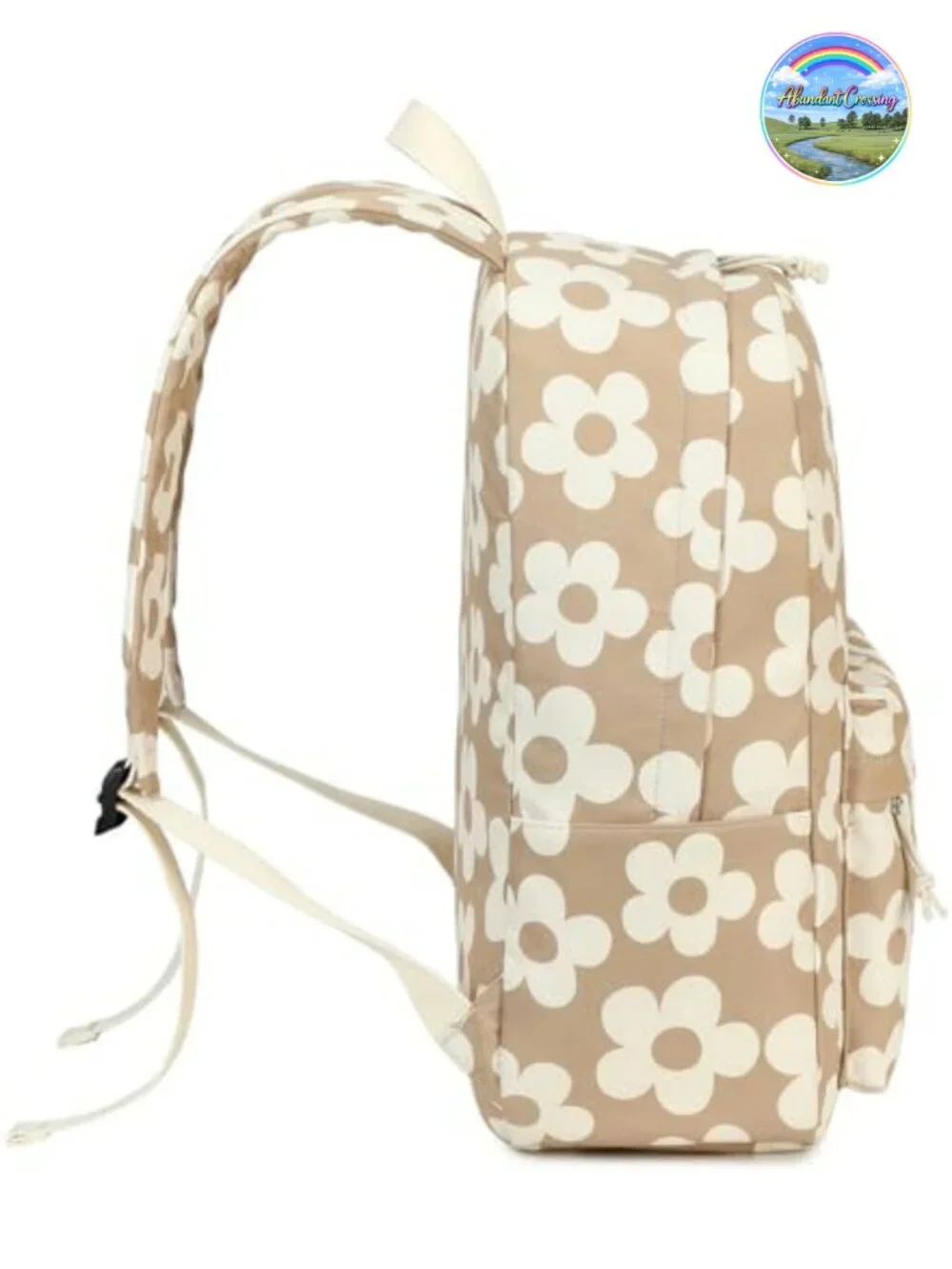 Floral Laptop Backpack for School Travel Work Commuter Bag